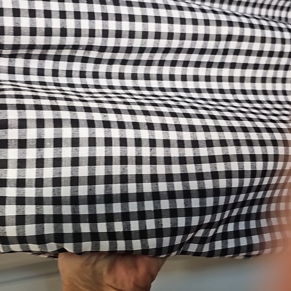 Black and White Gingham Maxi‎ Dress. Sz Small. BSL Peek a Boo In Front. - Picture 6 of 6